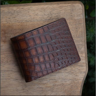 Ví ngang Pennus - Cá sấu x Badalassi carlo wax